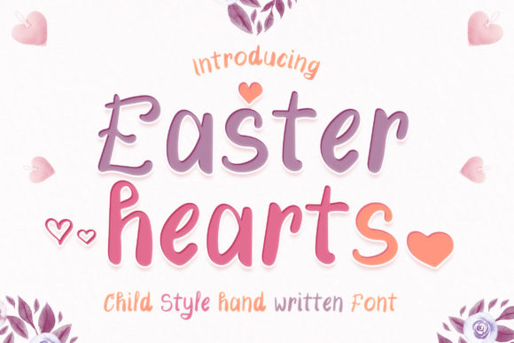 Easter Hearts: A Joyful Display Font for Whimsical Design