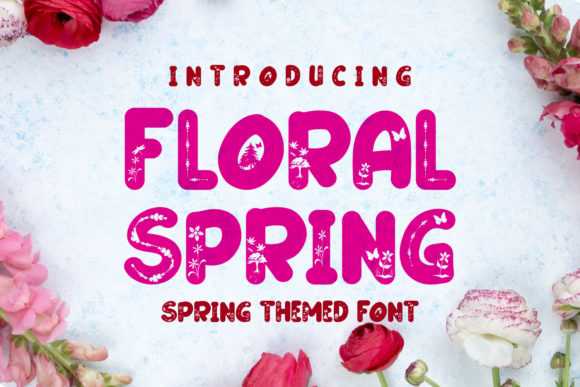 Floral Spring: A Bold, Jolly Display Font for Vibrant Designs
