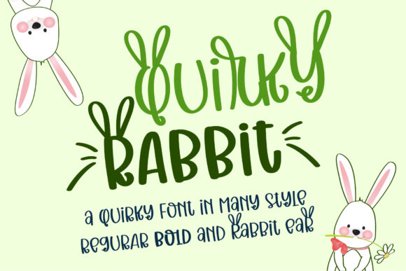 Quirky Rabbit: A Charming Display Font for Creative Projects